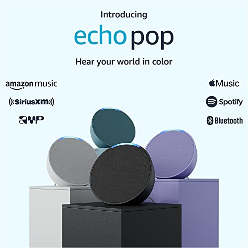 Amazon Echo Pop Smart Speaker with Alexa - Charcoal