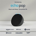 Amazon Echo Pop Smart Speaker with Alexa - Charcoal