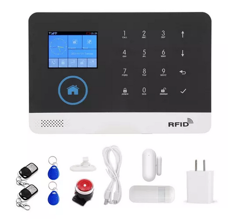 Alarma Inteligente Tuya Wifi, Google, Alexa 3 Sensores Movimiento 3 Sensores Puerta