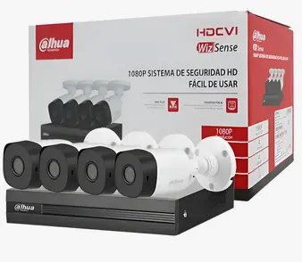 Kit Videovigilancia Dahua DH-XVR5104H-I3 Videoregistratore Digitale 4CH Penta-brid Mini 1U 1HDD WizSense