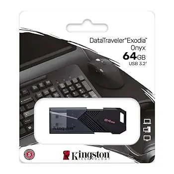 Memoria Flash USB Kingston Technology DataTraveler Exodia Onyx USB 64GB USB A 3.2 Negro