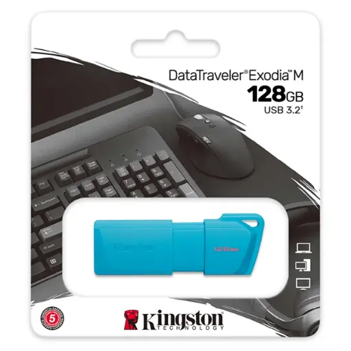 Memoria Flash USB Kingston DTXM KC-U2L128-7LP Capacidad 128GB USB 3.2 con Tapa Material ABS Color Morado