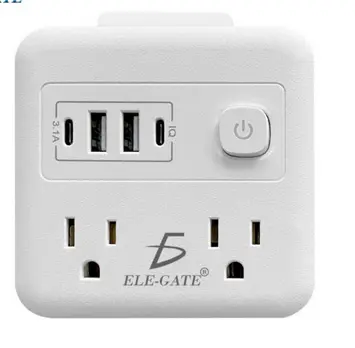 Multi Contacto 8 en 1 4 Tomas, 2usb, 2 tipo C